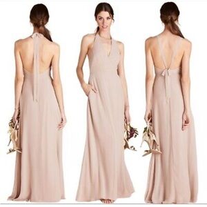 Birdy Grey Moni Women Maxi Dress Taupe Neutral Medium Convertible Bridesmaids